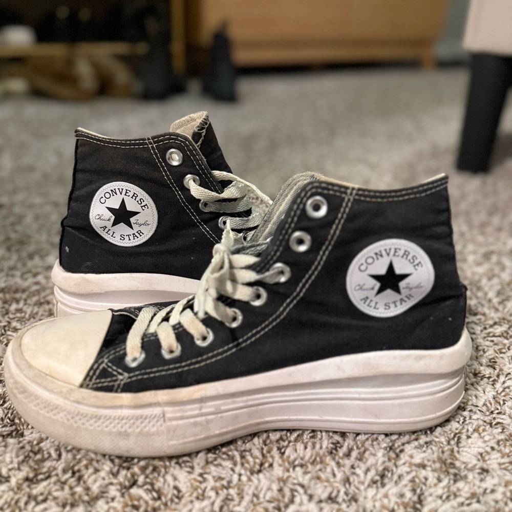 Converse Black High-Top Platform Sneakers
